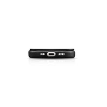 Заредете изображение във визуализатора на галерията – MagSafe Compatible Leather Flip Case for iPhone 15 iCarer Curved Edge Oil Wax Real Leather Folio Case - Black
