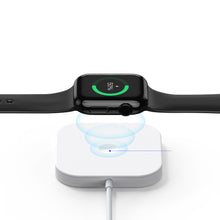 Заредете изображение във визуализатора на галерията – Duzzona 3in1 universal wireless charger for smartphones (Qi, MagSafe), Apple Watch and Airpods 15W white (W7)
