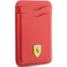 Заредете изображение във визуализатора на галерията – Ferrari Wallet Card Slot FEWCMRSIR case - red MagSafe Leather 2023 Collection
