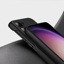 Заредете изображение във визуализатора на галерията – Dux Ducis Grit case for Samsung Galaxy S23 elegant cover made of artificial leather MagSafe black
