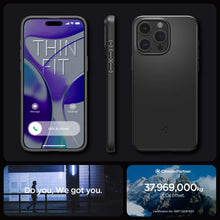 Заредете изображение във визуализатора на галерията – Spigen THIN FIT IPHONE 15 PRO BLACK
