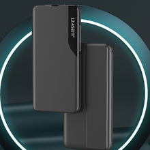 Заредете изображение във визуализатора на галерията – Eco Leather View Case for Xiaomi Redmi Note 12 Pro+ with flip stand black

