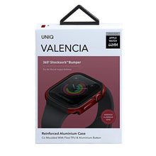 Заредете изображение във визуализатора на галерията – UNIQ etui Valencia Apple Watch Series 4/5/6/SE 44mm. czerwony/crimson red
