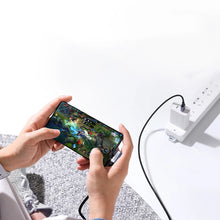 Заредете изображение във визуализатора на галерията – Ugreen US385 USB-A / USB-C 90º 5Gb/s 3A 1m angled cable - black
