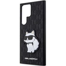 Заредете изображение във визуализатора на галерията – Karl Lagerfeld KLHCS23LSAKLHCPK S23 Ultra S918 hardcase black/black Saffiano Monogram Choupette
