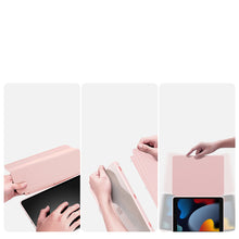 Заредете изображение във визуализатора на галерията – Dux Ducis Magi case for iPad 10.9'' 2022 (10 gen.) cover with stylus holder smart cover stand pink
