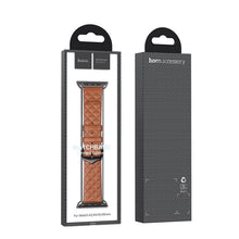 Заредете изображение във визуализатора на галерията – HOCO strap for Apple Watch 38/40/41mm Elegant leather WA18 brown
