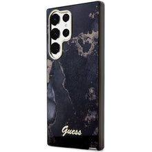 Заредете изображение във визуализатора на галерията – Guess GUHCS23LHTMRSK S23 Ultra S918 black/black hardcase Golden Marble Collection
