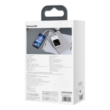Заредете изображение във визуализатора на галерията – Baseus Qpow Digital Display Power Bank with Fast Charging 10000mAh 20W QC/PD/SCP/FCP with Built-in Lightning Cable White

