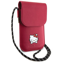 Заредете изображение във визуализатора на галерията – Original HELLO KITTY Handbag Leather Daydreaming Cord HKOWBSKCDKP pink
