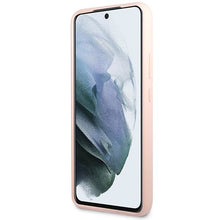 Заредете изображение във визуализатора на галерията – Guess GUHCS23MLSLMGPP S23+ S916 pink/pink hardcase Silicone Script Metal Logo
