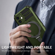 Заредете изображение във визуализатора на галерията – Tel Protect Armor Magsafe Metal Ring Case for Iphone 12 green
