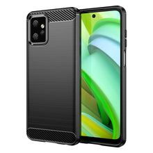 Заредете изображение във визуализатора на галерията – Carbon Case for Motorola Moto G Power 2023 flexible silicone carbon cover black
