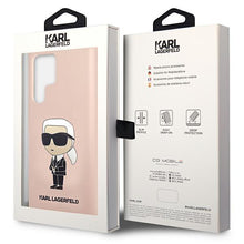 Заредете изображение във визуализатора на галерията – Karl Lagerfeld KLHCS23LSNIKBCP Sam S23 S918 Ultra hardcase pink/pink Silicone Ikonik
