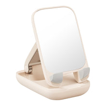 Заредете изображение във визуализатора на галерията – Adjustable phone stand with mirror Baseus Seashell Series - pink
