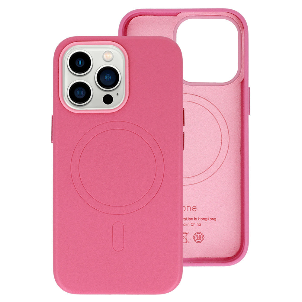 MagSafe Leather Case Iphone 13 Pro Pink