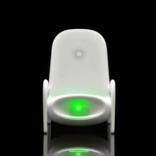 Заредете изображение във визуализатора на галерията – Wireless Induction Charger QI Universal Fast Charge - FC08 with stand 15W WHITE (min. 2A)

