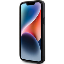 Заредете изображение във визуализатора на галерията – Original Case GUESS hardcase Saffiano MagSafe GUHMP15SPSAHMCK for Iphone 15 black
