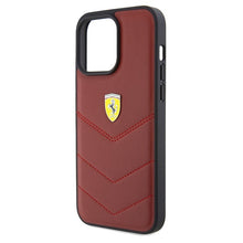 Заредете изображение във визуализатора на галерията – Original FERRARI hardcase Leather Stitched Lines FEHCP15XRDUR do Iphone 15 Pro Max Red

