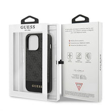 Заредете изображение във визуализатора на галерията – Guess GUHCP13LG4GLGR iPhone 13 Pro / 13 6,1" szary/grey hardcase 4G Stripe Collection
