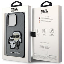 Заредете изображение във визуализатора на галерията – Karl Lagerfeld KLHCP14XSANKCPG iPhone 14 Pro Max 6.7" hardcase silver/silver Saffiano Karl &amp; Choupette
