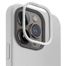 Заредете изображение във визуализатора на галерията – Uniq Lino Hue iPhone 15 Pro 6.1" case Magclick Charging light gray/chalk gray
