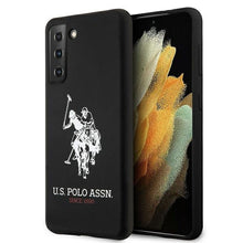 Заредете изображение във визуализатора на галерията – Original faceplate case US POLO USHCS21SSLHRBK for SAMSUNG S21 (Silicone Logo / black)
