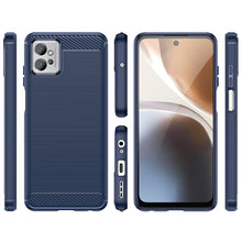 Заредете изображение във визуализатора на галерията – Carbon Case for Motorola Moto G32 flexible silicone carbon cover blue
