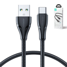 Заредете изображение във визуализатора на галерията – Joyroom USB - USB C 3A cable Surpass Series for fast charging and data transfer 1.2 m black (S-UC027A11)
