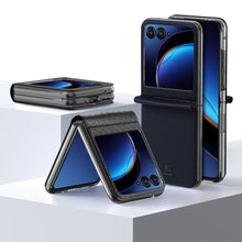 Заредете изображение във визуализатора на галерията – Leather wallet case for Motorola Razr 40 Ultra Dux Ducis Bril - blue
