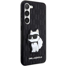 Заредете изображение във визуализатора на галерията – Karl Lagerfeld KLHCS23SSAKLHCPK S23 S911 hardcase black/black Saffiano Monogram Choupette
