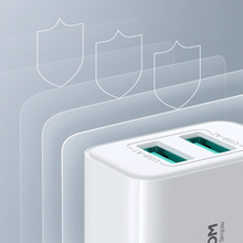 Заредете изображение във визуализатора на галерията – Joyroom JR-TCN04 2xUSB-A 10.5W 2.1A mains charger - white

