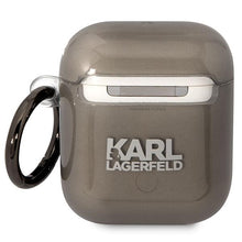 Заредете изображение във визуализатора на галерията – Karl Lagerfeld KLA2HNIKTCK AirPods 1/2 cover black/black Karl`s Head
