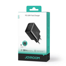 Заредете изображение във визуализатора на галерията – Joyroom JR-TCF06 USB-C PD 20W wall charger + USB-C cable - black

