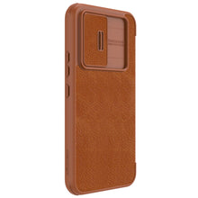 Заредете изображение във визуализатора на галерията – Nillkin Qin Leather Pro Case for Samsung Galaxy A54 5G Flip Cover Camera Cover Brown
