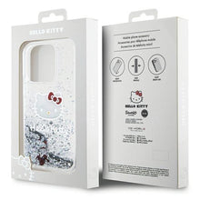 Заредете изображение във визуализатора на галерията – Hello Kitty Liquid Glitter Charms Kitty Head case for iPhone 14 Pro - silver
