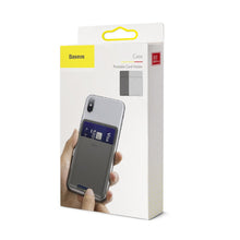 Заредете изображение във визуализатора на галерията – Baseus self-adhesive card holder cards documents for the phone dark gray (ACKD-A0G)
