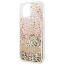 Заредете изображение във визуализатора на галерията – Original faceplate case guess guhcp14mlflsd for iphone 14 plus (liquide glitter paisley / gold)
