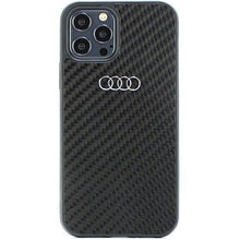 Заредете изображение във визуализатора на галерията – Audi Carbon Fiber iPhone 12/12 Pro 6.1" black/black hardcase AU-TPUPCIP12P-R8/D2-BK
