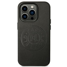 Заредете изображение във визуализатора на галерията – Karl Lagerfeld KLHCP14XFWHK iPhone 14 Pro Max 6,7" hardcase czarny/black Leather Perforated Logo
