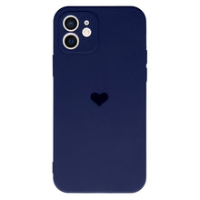 Заредете изображение във визуализатора на галерията – Vennus Silicone Heart Case for Iphone 11 design 1 navy
