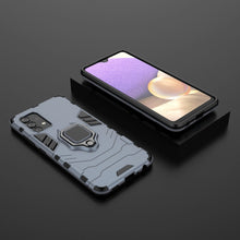 Заредете изображение във визуализатора на галерията – Ring Armor Case Kickstand Tough Rugged Cover for Samsung Galaxy A32 4G blue
