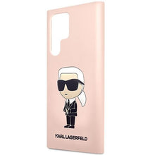 Заредете изображение във визуализатора на галерията – Karl Lagerfeld KLHCS23LSNIKBCP Sam S23 S918 Ultra hardcase pink/pink Silicone Ikonik
