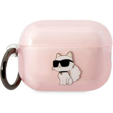 Заредете изображение във визуализатора на галерията – Karl Lagerfeld KLAP2HNCHTCP Airpods Pro 2 cover pink/pink Ikonik Choupette
