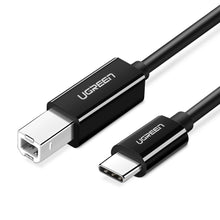Заредете изображение във визуализатора на галерията – Ugreen US241 USB-C 2.0 - USB-B cable 1 m - black
