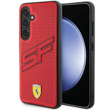 Заредете изображение във визуализатора на галерията – Original FERRARI hardcase Big SF Perforated FEHCS24SPINR for Samsung Galaxy  S24 Red
