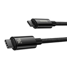 Заредете изображение във визуализатора на галерията – BASEUS cable Type C to Type C PD240W Power Delivery Superior Series Fast Charging CAWJ040001 1m black
