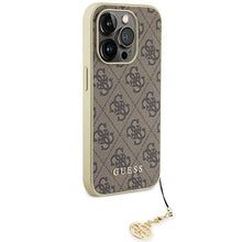 Заредете изображение във визуализатора на галерията – Guess GUHCP15LGF4GBR iPhone 15 Pro 6.1" brown/brown hardcase 4G Charms Collection
