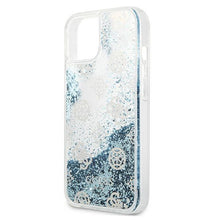Заредете изображение във визуализатора на галерията – Guess GUHCP13MLGPEBL iPhone 13 6,1" niebieski/blue hardcase Peony Liquid Glitter
