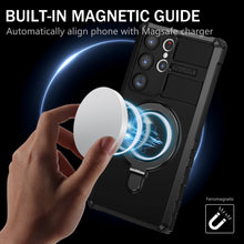 Заредете изображение във визуализатора на галерията – Tel Protect Armor Magsafe Metal Ring Case for Samsung Galaxy S23 Ultra black
